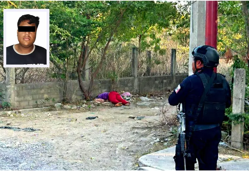 Escena del crimen donde el mototaxista Pedro fue asesinado, ocurrido cerca de la clínica de hemodiálisis en la ciudad de Juchitán.