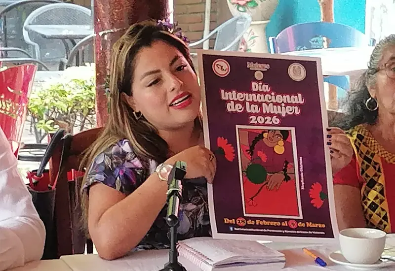 Natalia Sicarú Torres González, presidenta de la RIPACVM, durante la presentación de la jornada de actividades por el Día Internacional de la Mujer.