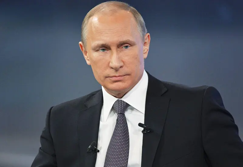 El presidente ruso, Vladimir Putin, durante una reunión con el Consejo de Seguridad de Rusia para analizar la situación en Medio Oriente.